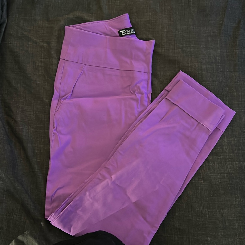 Capri pants, purple, size S, 75% Rayon, 21% Nylon, 4% Spandex